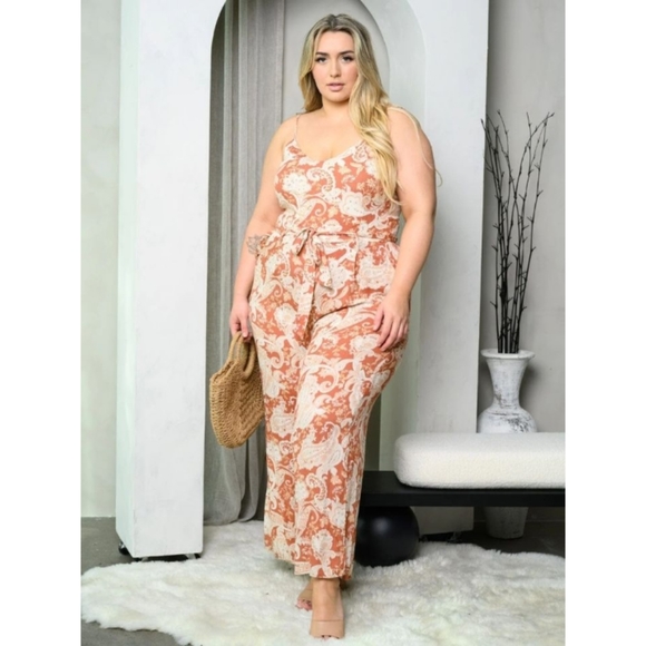 Pants - Plus Sleevless Jumpsuit